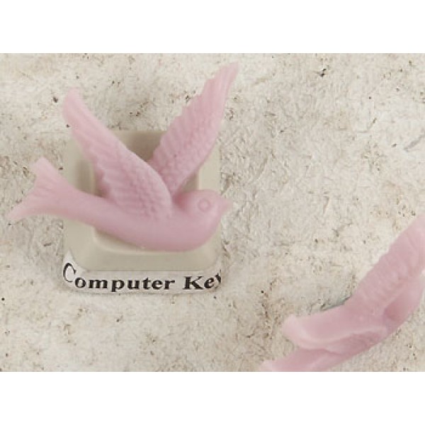 Resin Cabochon, Bird, 26mm, Lilac