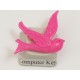 Resin Cabochon, Bird, 24mm, hot Pink