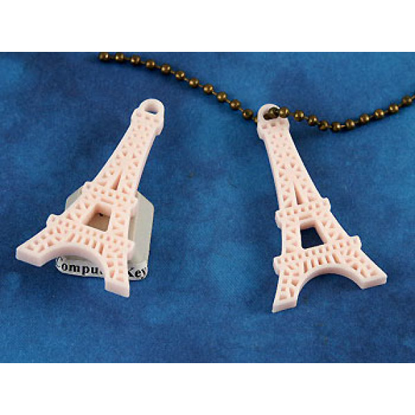 Eiffel Tower, resin, 44mm, pink, bag of 5