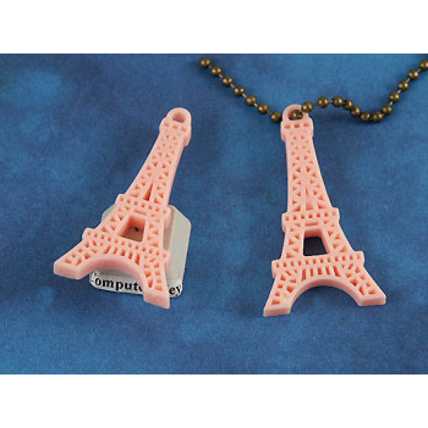 Eiffel Tower, resin, 44mm, dark salmon, bag of 5