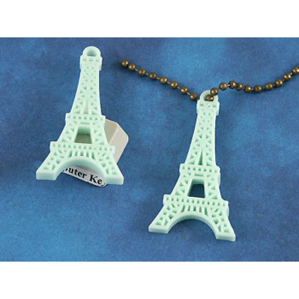 Eiffel Tower, resin, 44mm, apple green, bag of 5