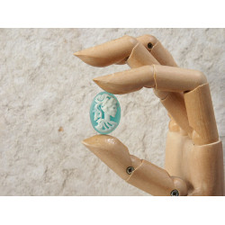 25x18mm Sea Green with White Lolita skeleton cameo