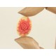 23x17mm Yellow with Salmon Rose, cameo