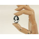 25x18mm Black with White Anchor cameo