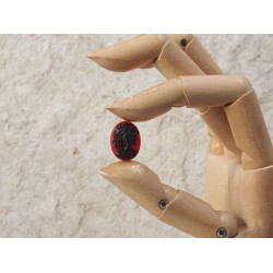 18x13mm Red with Black Lolita skeleton cameo
