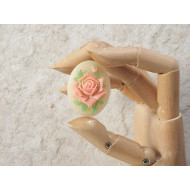 40x30mm 3 colour Pink Rose portrait cameo