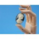 40x30mm Black with Ivory Lady with ponytail portrait cameo