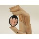 40x30mm Black with Pink skeleton Rib-Cage cameo