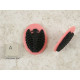 40x30mm Pink with Black skeleton Rib-Cage cameo