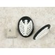 40x30mm Black with White skeleton Rib-Cage cameo