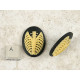 40x30mm Black with Ivory skeleton Rib-Cage cameo