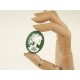40x30mm Green with White Lolita skeleton cameo