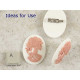 40x30mm White with Pink Lolita skeleton cameo