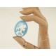 40x30mm Teal with White Lolita skeleton cameo