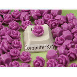 6mm Rose cabochon, deep purple, bag 10 grams