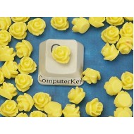 6mm Rose cabochon, Yellow, bag 10 grams