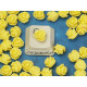6mm Rose cabochon, Yellow, bag 10 grams