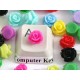 6mm Tiny resin flower cabochon, assorted, bag 10 grams