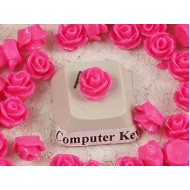 6mm Rose cabochon, fuchsia, bag 10 grams