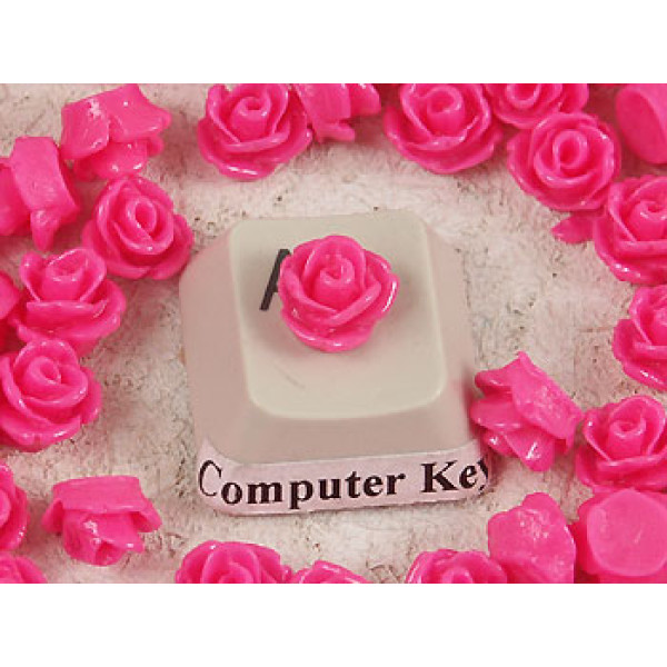 6mm Rose cabochon, fuchsia, bag 10 grams