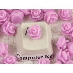 6mm Rose cabochon, Orchid, bag 10 grams