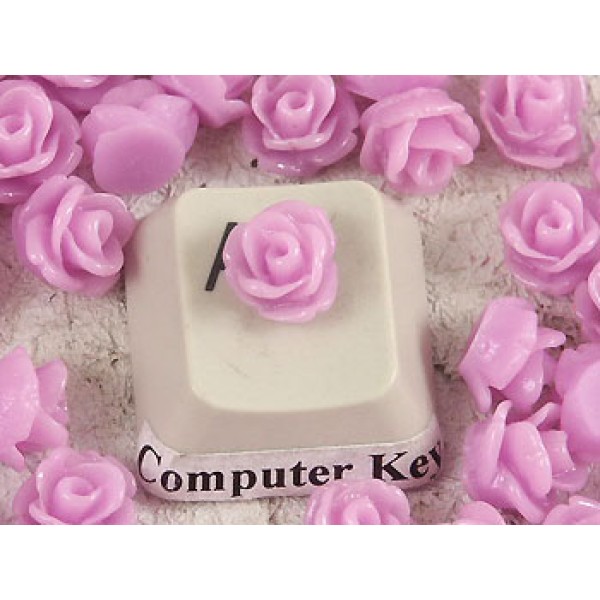 6mm Rose cabochon, Orchid, bag 10 grams