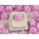 6mm Rose cabochon, Orchid, bag 10 grams