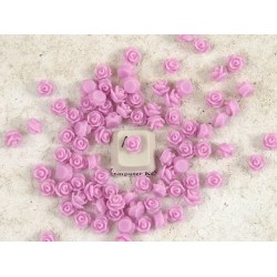 6mm Rose cabochon, Orchid, bag 10 grams