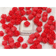 6mm Rose cabochon, tomato, bag 10 grams