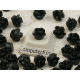 6mm Rose cabochon, Black, bag 10 grams