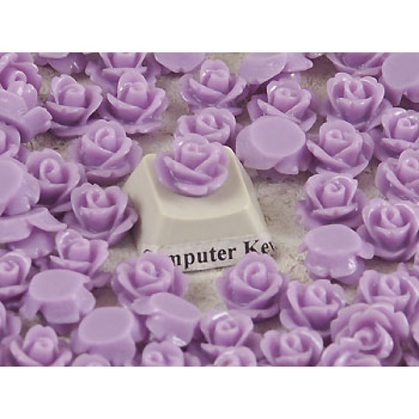 6mm Rose cabochon, purple, bag 10 grams