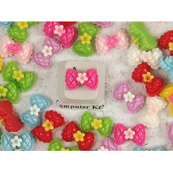 13x8mm Bow cabochon, assorted, bag 20 grams