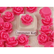 10mm Rose cabochon, magenta, bag 20 grams