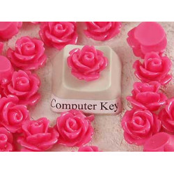 10mm Rose cabochon, magenta, bag 20 grams