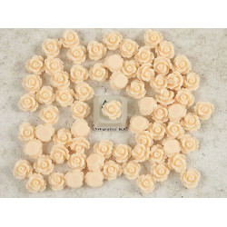 10mm Rose cabochon, peach puff, bag 20 grams