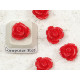 10mm Rose cabochon, Tomato Red, bag 20 grams