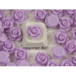 10mm Rose cabochon, purple, bag 20 grams