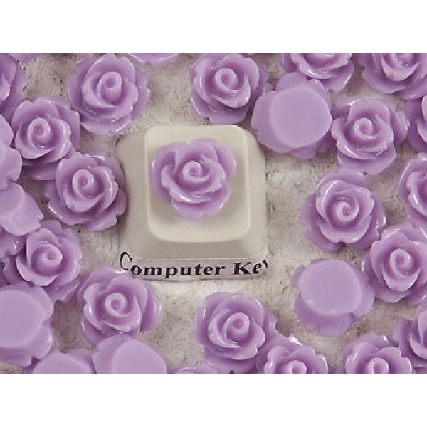 10mm Rose cabochon, purple, bag 20 grams