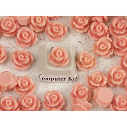 10mm Rose cabochon, light salmon, bag 20 grams