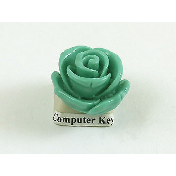 23mm Rose flower cabochon, Turquoise