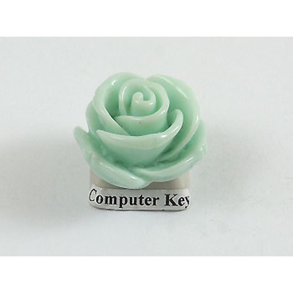 23mm Rose flower cabochon, Light Apple