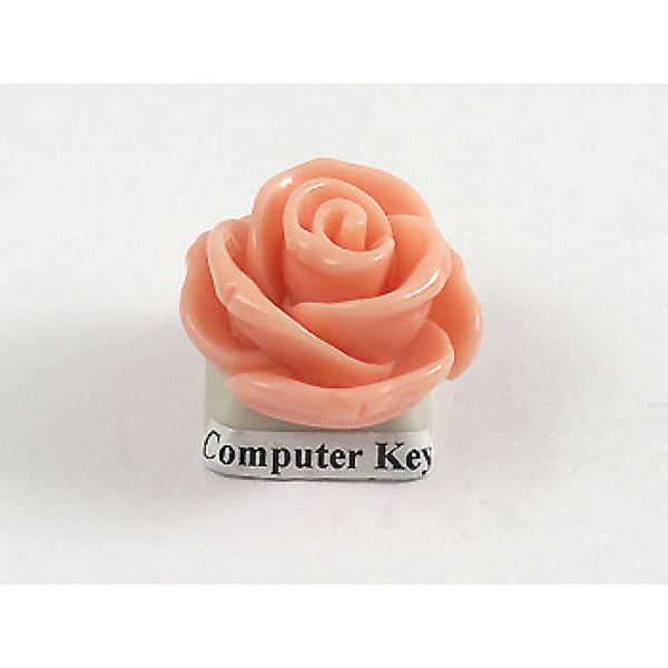 23mm Rose flower cabochon, Light Salmon