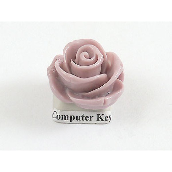 23mm Rose flower cabochon, Thistle