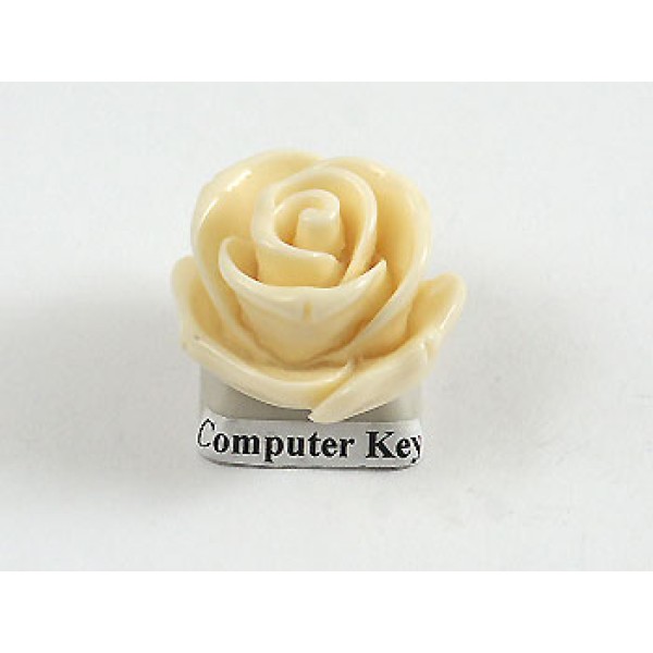 23mm Rose flower cabochon, Ivory
