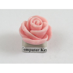 23mm Rose flower cabochon, Pink