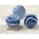 23mm Rose flower cabochon, Cornflower Blue