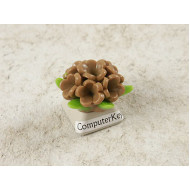 27mm Resin Flower Posy Cabochon, Caramel