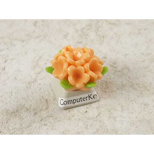 27mm Resin Flower Posy Cabochon, Apricot