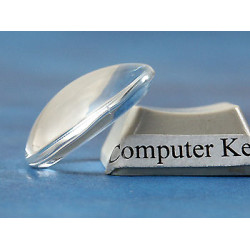 SECONDS 18mm round clear glass bubble dome cabochon, rounded bottom