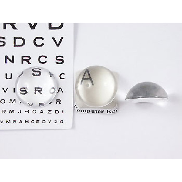 14mm round clear glass cabochon, hi-top dome